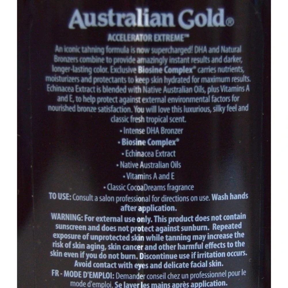 Australian Gold Accelerator Extreme Intense Bronzer Tanning Lotion 8.5 oz
